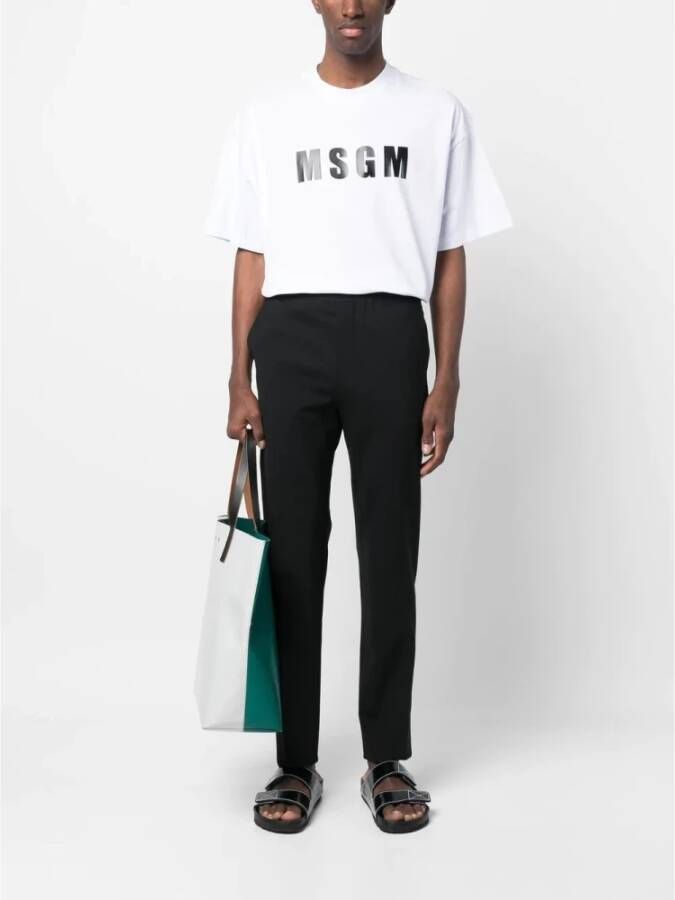 Msgm Straight Trousers Zwart Heren