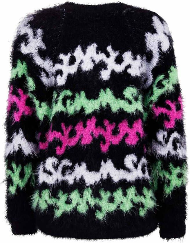 Msgm Ronde hals gekweek Zwart Dames