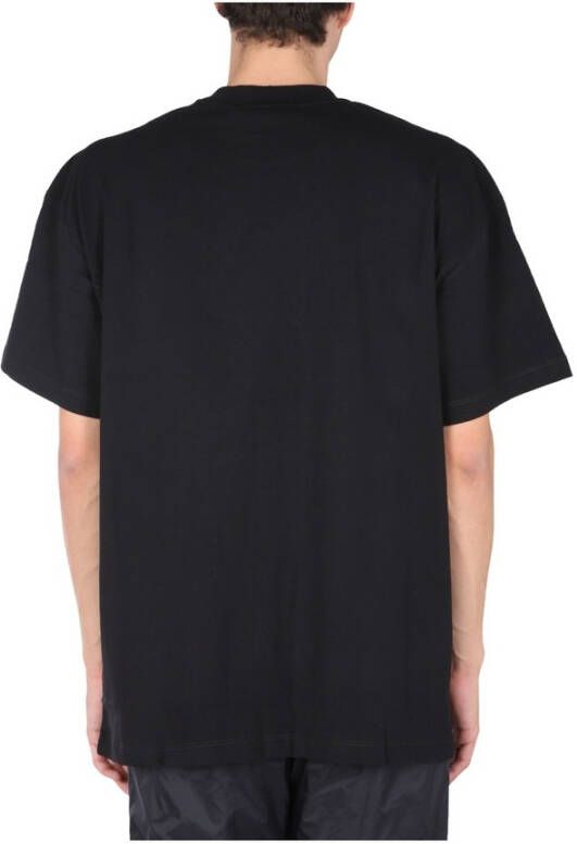 Msgm T-shirt met duizeligheid print Zwart Heren