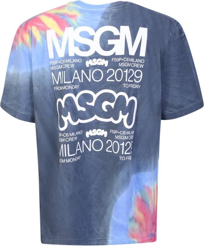 Msgm T-shirts Blauw Heren
