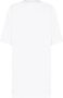 Msgm Wit Katoenen Logo Print T-Shirt White Dames - Thumbnail 3
