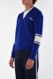 Msgm Wollen Cardigan met Geborduurd Logo Blauw Heren - Thumbnail 2