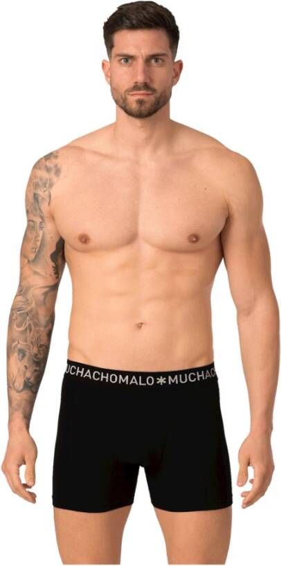 Muchachomalo Boxershorts MicroFiber 2-Pack Zwart Navy Zwart Heren