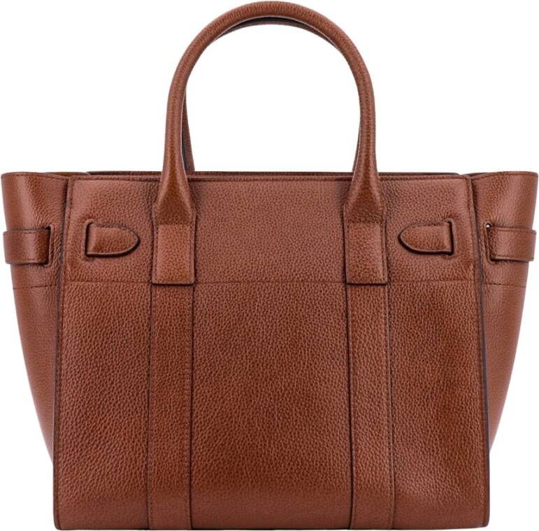 Mulberry Bruine Leren Handtas met Ritssluiting Bruin Dames