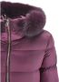 Museum Gewatteerde nylon jas met afneembare bontcapuchon Purple Dames - Thumbnail 6