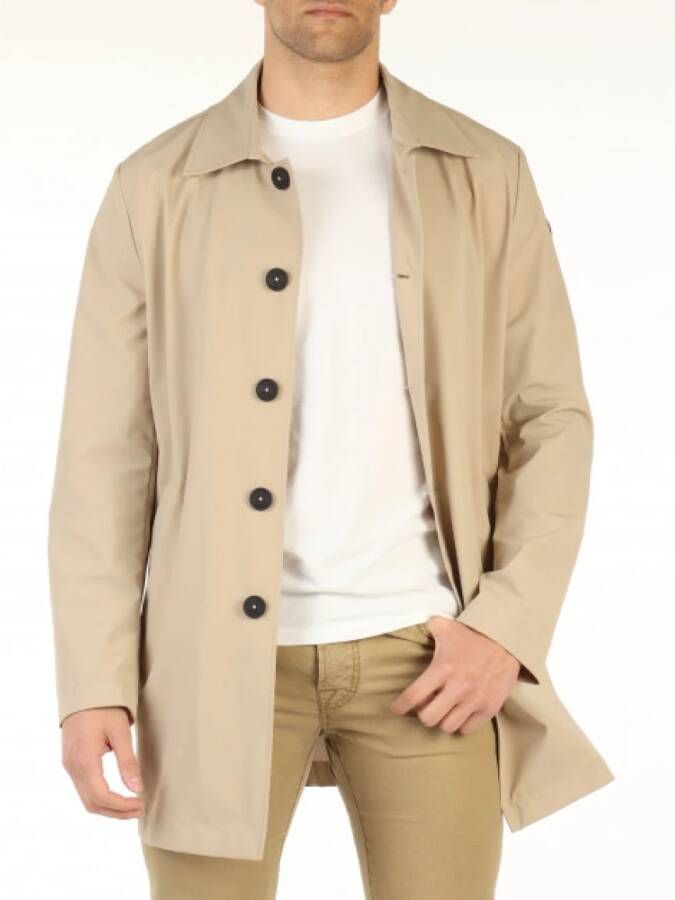 Museum Single-Breasted Coats Beige Heren