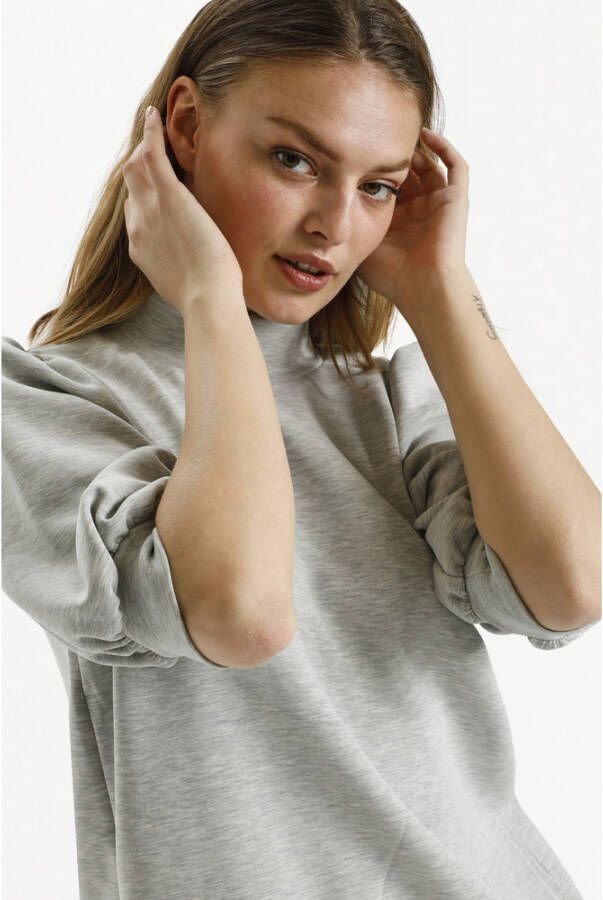 My Essential Wardrobe 21 THE Puff Blouse Grijs Dames