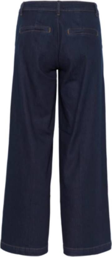 My Essential Wardrobe Wide Trousers Blue Dames