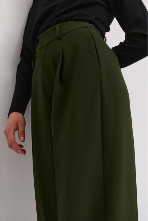 My Essential Wardrobe Wide Trousers Groen Dames
