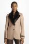 N21 Blazer met bontkraag in vleeskleur Pink Dames - Thumbnail 2