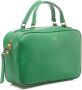 N21 Groene Leren Schoudertas met Rits Green Dames - Thumbnail 2