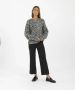 N21 Gemeleerde Gebreide Trui Gray Dames - Thumbnail 1