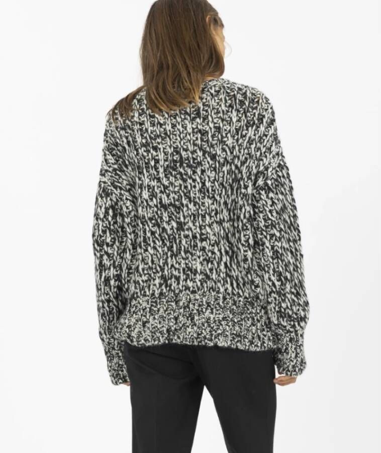 N21 Gemeleerde Gebreide Trui Gray Dames