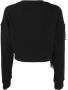 N21 Geknipte Sweatshirt met Veren Black Dames - Thumbnail 2