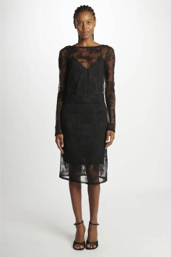 N21 Midi Dresses Zwart Dames