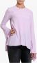 N21 Zijde Blend Wijde Mouw Blouse Purple Dames - Thumbnail 2