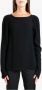 N21 Zwarte Viscose Shirt met Geplooide Details Zwart Dames - Thumbnail 2