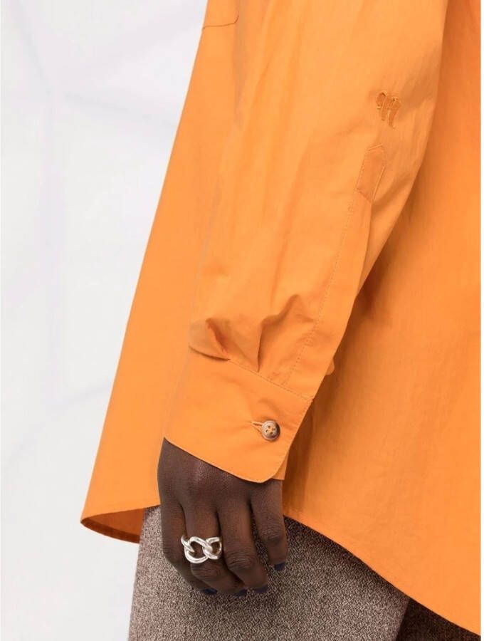 Nanushka Oranje Poplin oversized shirt Oranje Dames