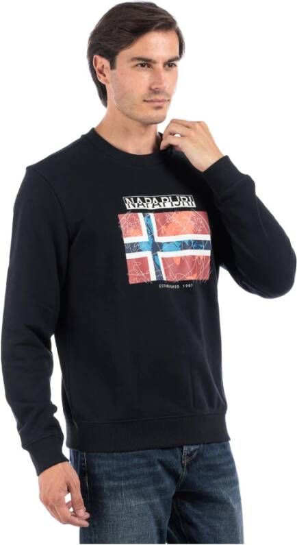 Napapijri Klassieke Crewneck Sweatshirt Black Heren