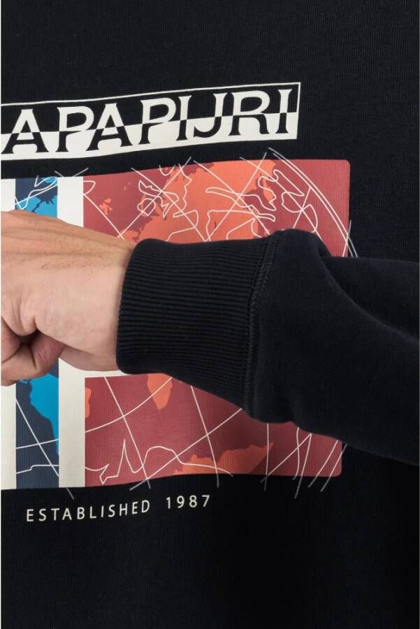 Napapijri Klassieke Crewneck Sweatshirt Black Heren