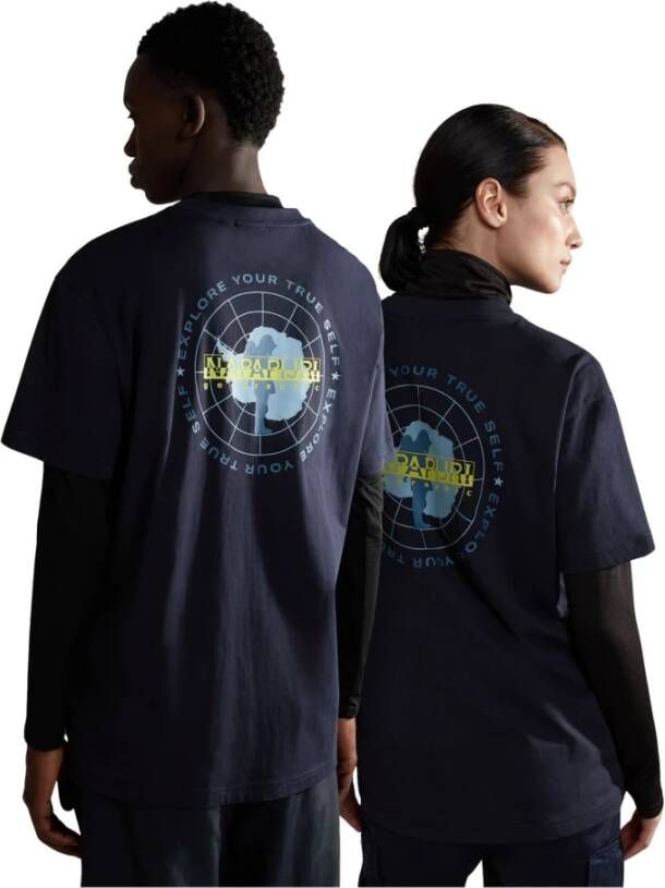 Napapijri Hill T-shirt Blauw Heren