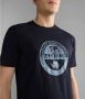 Napapijri Korte mouw T-shirt voor mannen Blauw Heren - Thumbnail 4
