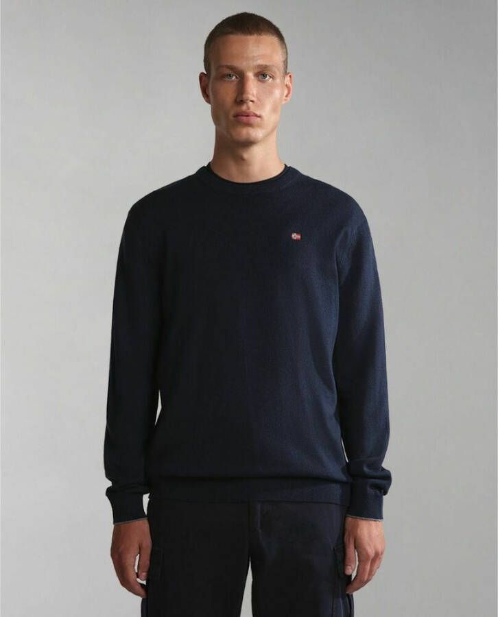 Napapijri Round-neck Knitwear Blauw Heren