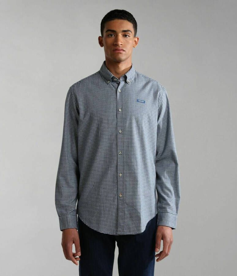 Napapijri Shirts Blauw Heren
