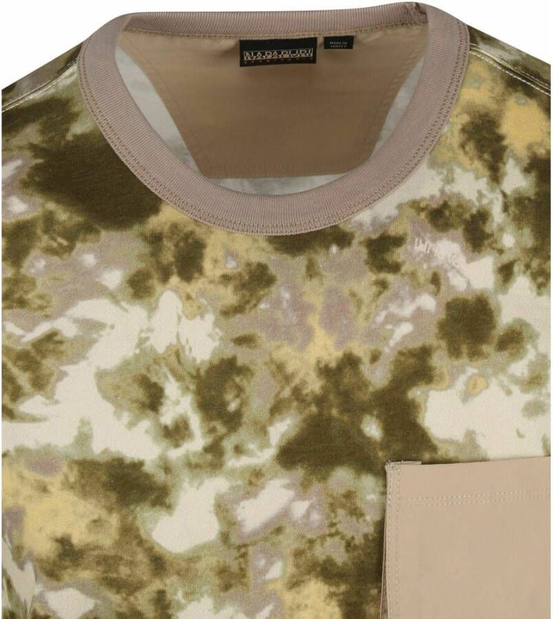 Napapijri T-shirt camouflage Groen Heren