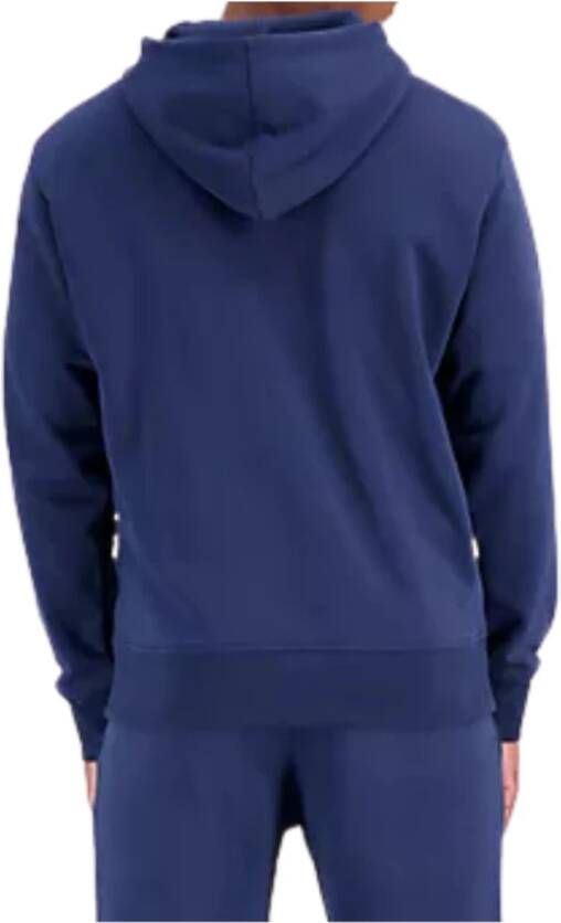 New Balance Blauwe Hoodie voor Mannen Blauw Heren