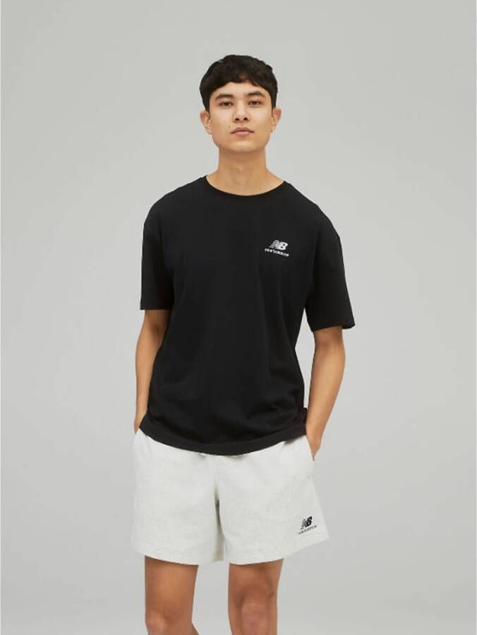 New Balance Zwart Uni-ssentials T-shirt Zwart Heren