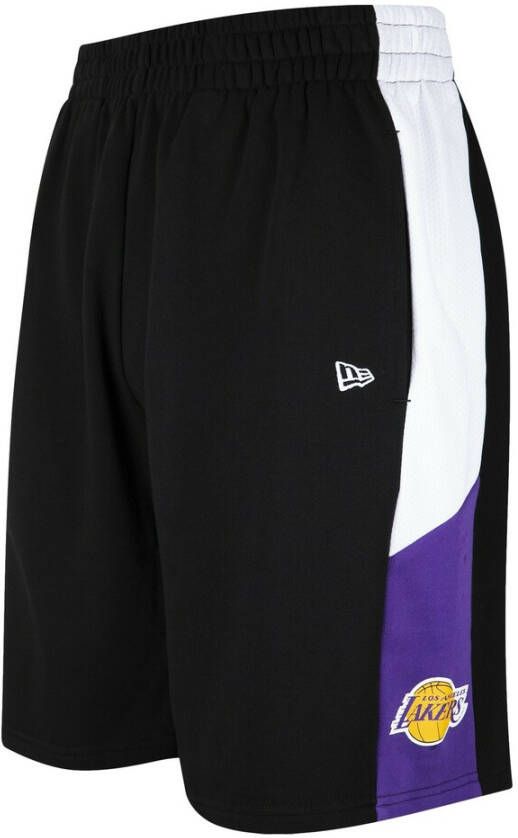 new era Bermuda Lakers NBA zijpaneel mesh shorts Zwart Heren