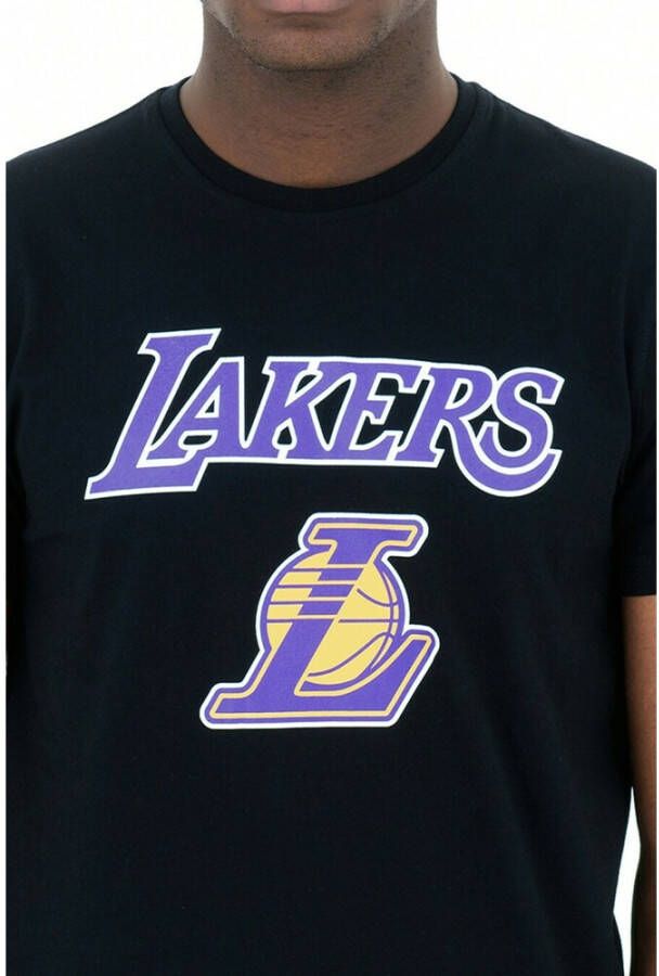new era Lakers Team T -Shirt Logo Zwart Heren