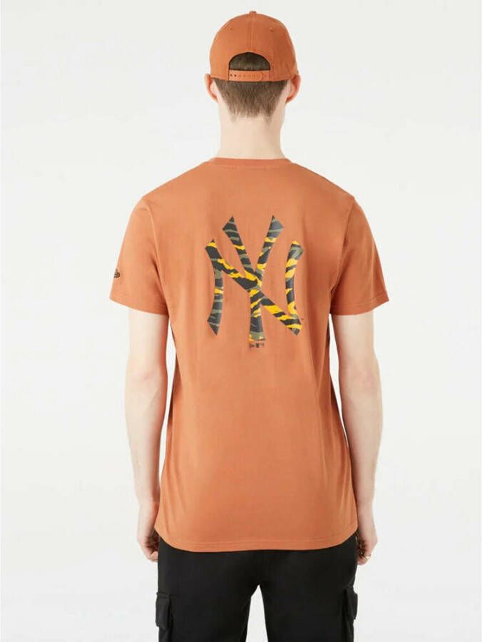 new era Linker borst t -shirt Oranje Heren