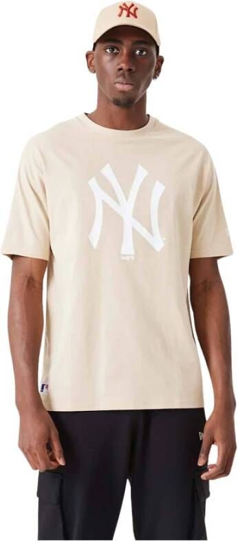 new era Oversized T-shirt New York Yankees League Essentials Beige Unisex