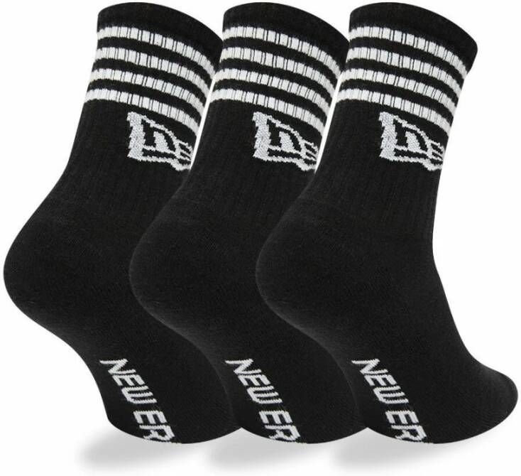 new era Stripe sokken Crew Zwart Unisex