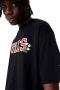 New era Zwarte Bulls NBA Bloemen Grafisch T-shirt Black Unisex - Thumbnail 2