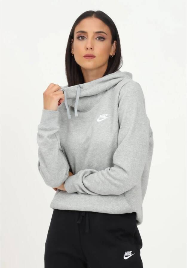 Nike "Verstelbare Veters Hoodie" Grijs Dames