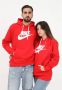 Nike Club Hoodie Pullover Rood Wit Red Heren - Thumbnail 2