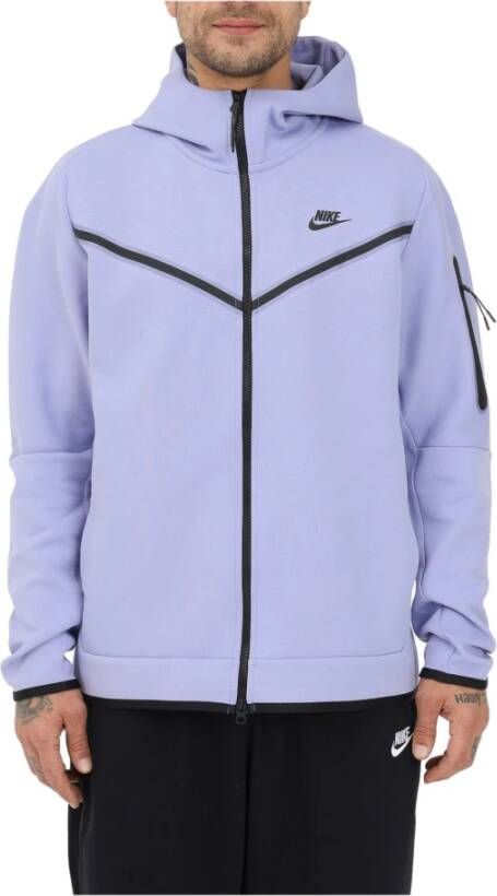 Nike ;Paarse Tech Fleece Rits Sweater; Purple Unisex