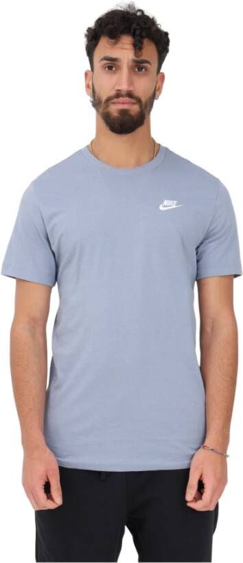 Nike T-Shirts Blauw Heren