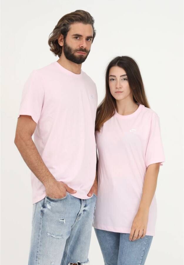 Nike Roze Sportswear Club T-Shirt Roze Unisex