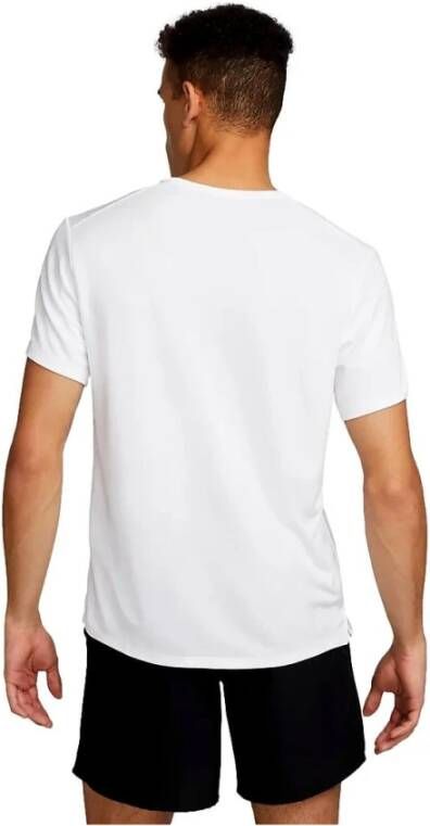 Nike Witte Miler Heren T-shirt Wit Heren