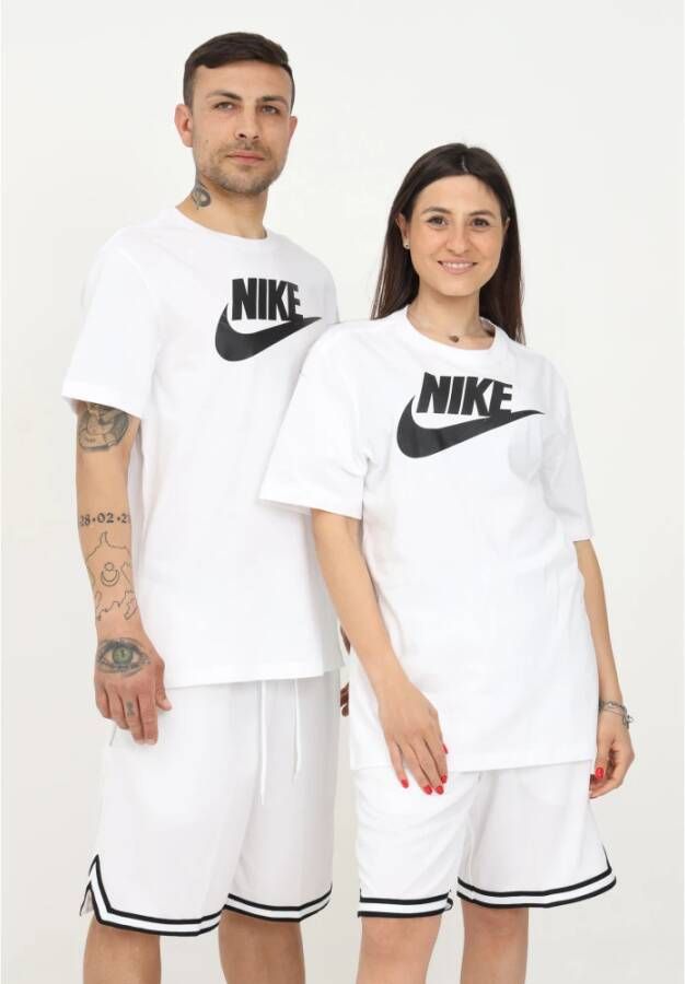Nike Witte Sport T-shirt voor Mannen en Vrouwen Wit Unisex