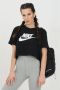 Nike sportswear essential icon futura cropped shirt zwart dames - Thumbnail 4