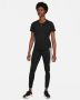 Nike Dri-FIT One Damestop met standaardpasvorm en korte mouwen Zwart - Thumbnail 4