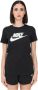 Nike sportswear essentials icon future shirt zwart wit dames - Thumbnail 9
