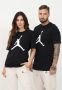 Jordan Zwart Print T-shirt voor Mannen Zwart Heren - Thumbnail 5