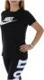 Nike sportswear essentials icon future shirt zwart wit dames - Thumbnail 8