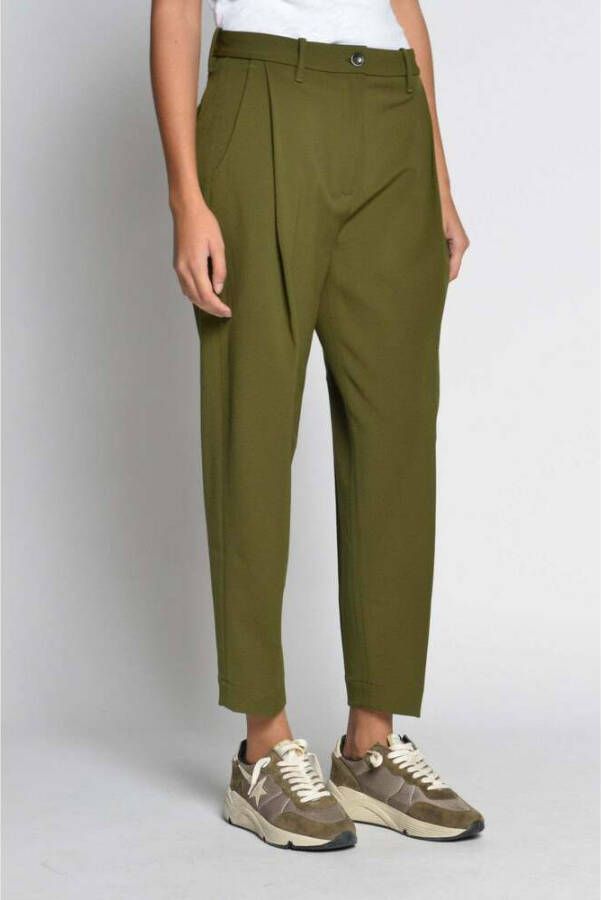 Nine In The Morning Tapered Trousers Groen Dames